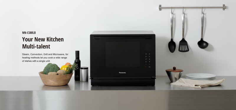 Panasonic 31L 1000W Inverter Flatbed Steam, Bake, Grill and Microwave Oven (NN-CS89L)